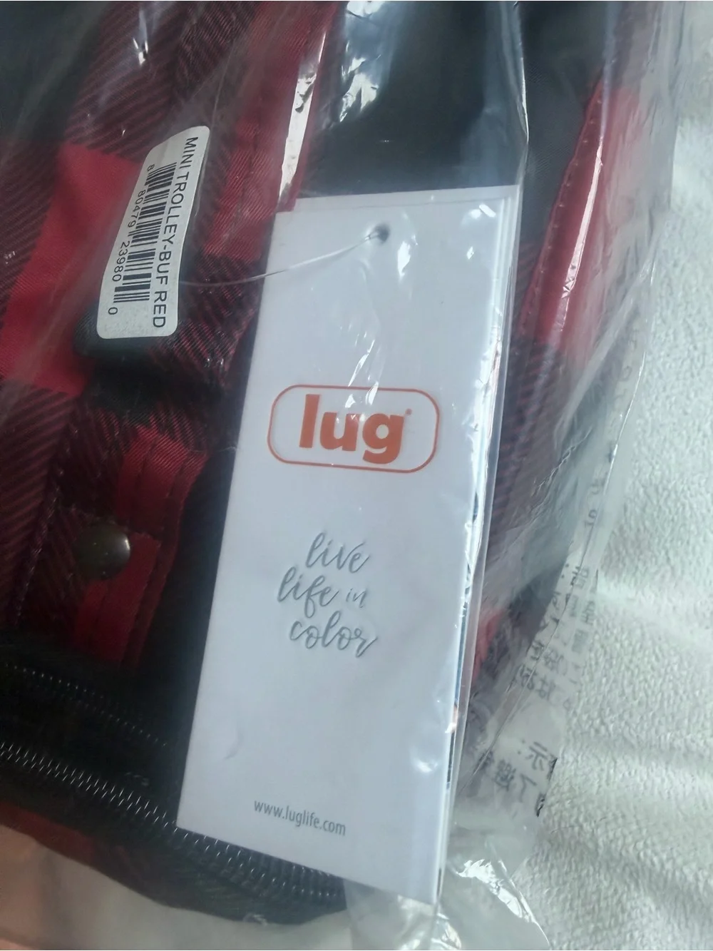 lug Mini Trolley Travel Cosmetic/Toiletry bag - Buffalo Check Plaid - Picture 8 of 9